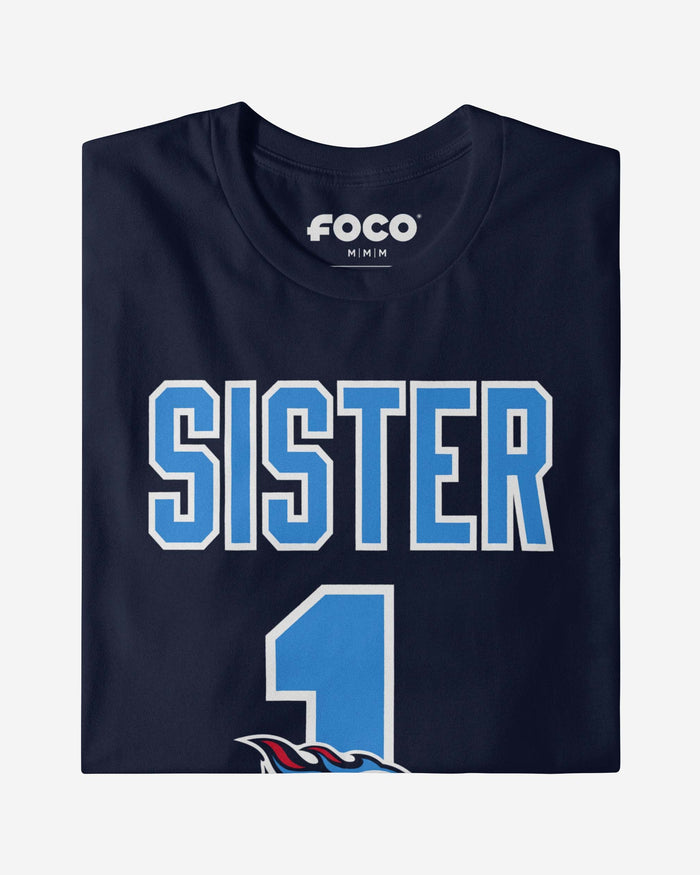Tennessee Titans Number 1 Sister T-Shirt FOCO - FOCO.com