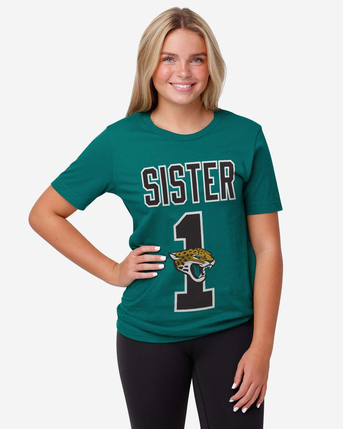 Jacksonville Jaguars Number 1 Sister T-Shirt FOCO - FOCO.com
