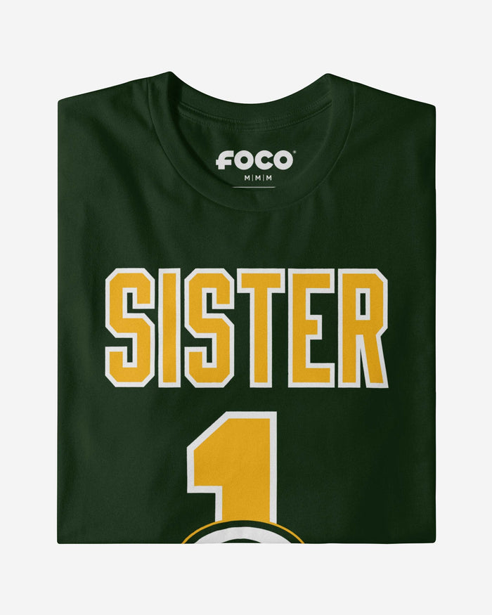 Green Bay Packers Number 1 Sister T-Shirt FOCO - FOCO.com
