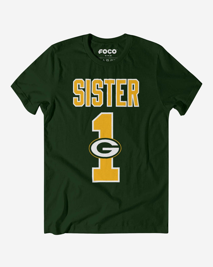 Green Bay Packers Number 1 Sister T-Shirt FOCO S - FOCO.com