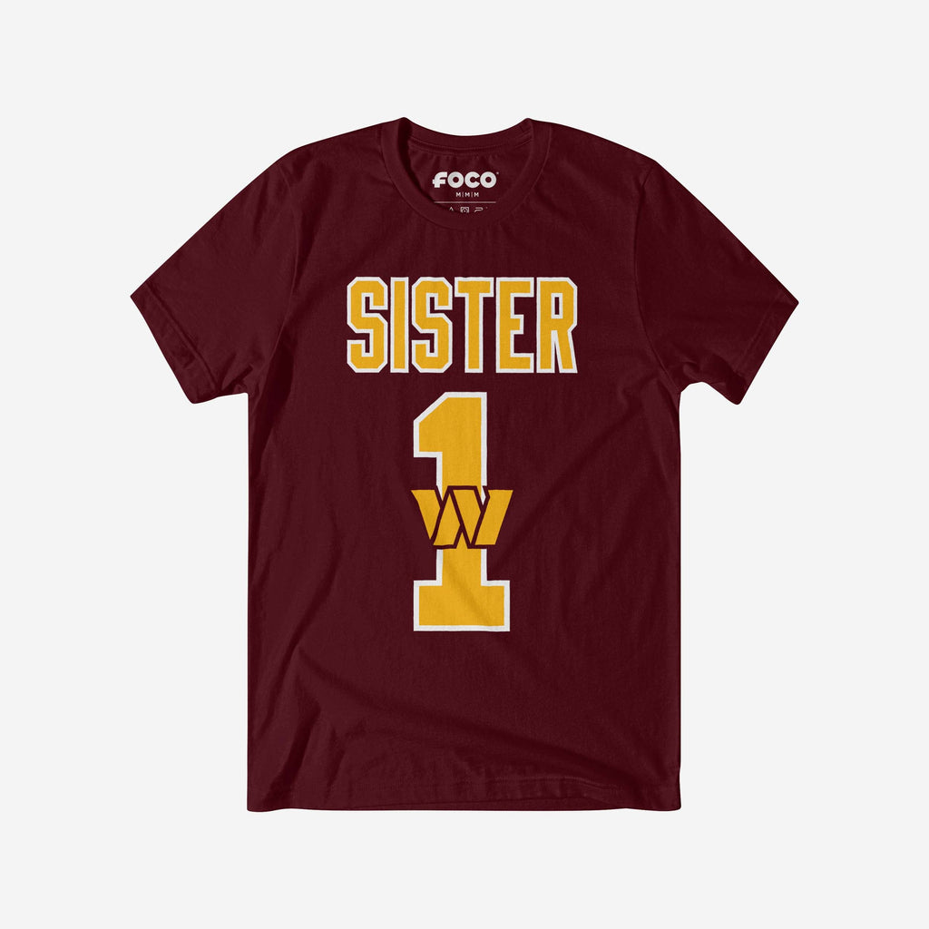 Washington Commanders Number 1 Sister T-Shirt FOCO S - FOCO.com