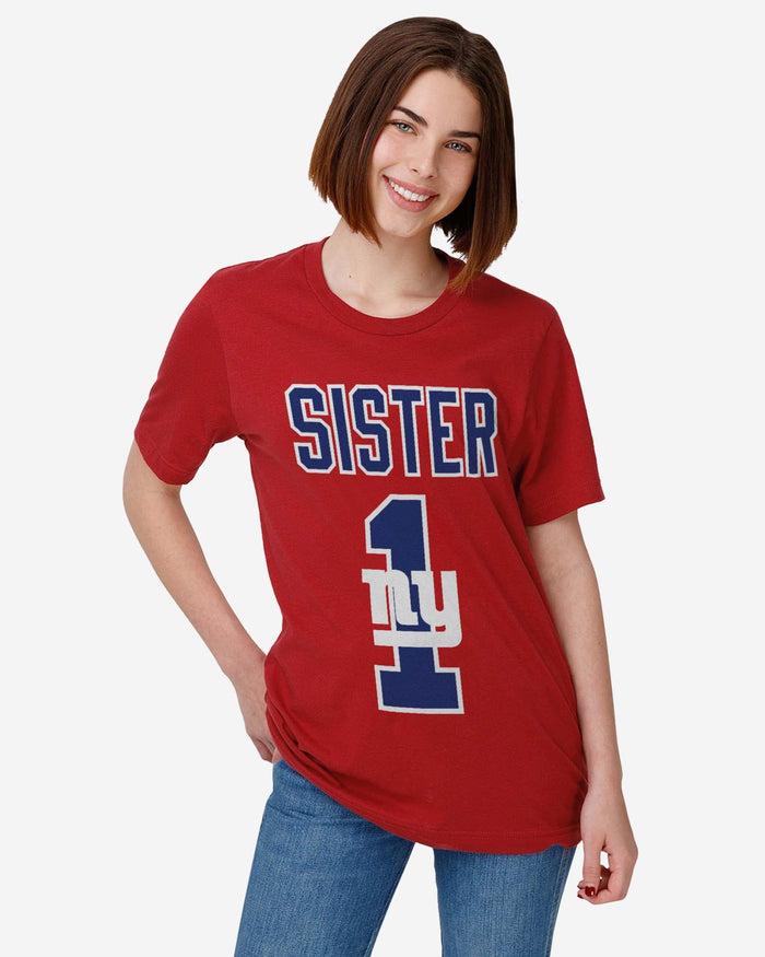 New York Giants Number 1 Sister T-Shirt FOCO - FOCO.com