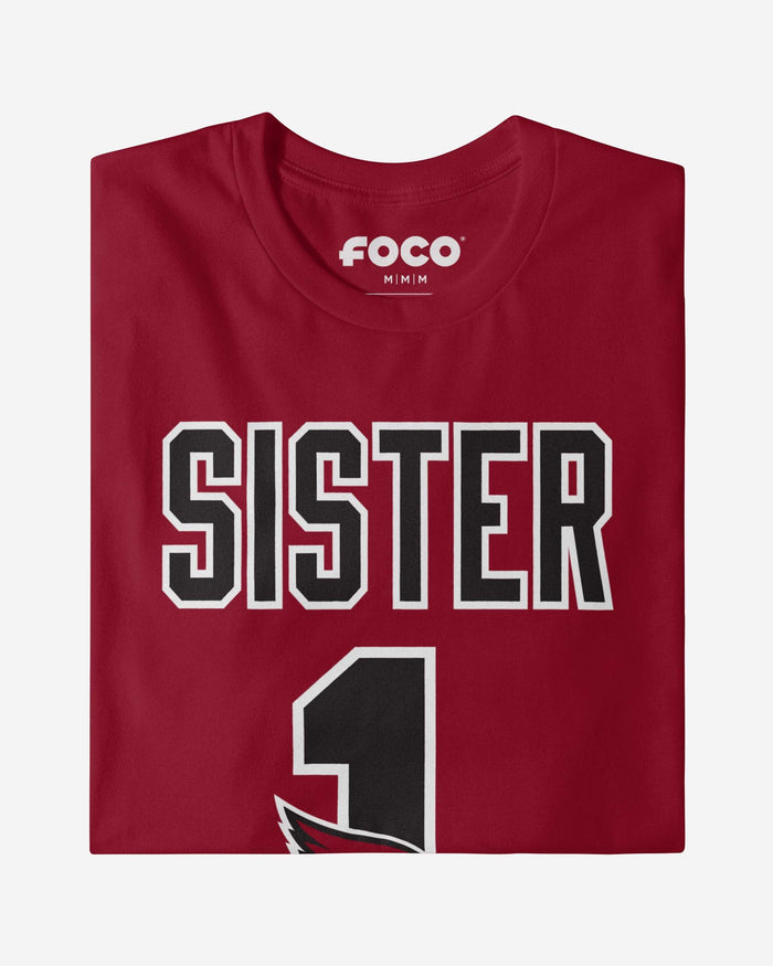 Arizona Cardinals Number 1 Sister T-Shirt FOCO - FOCO.com