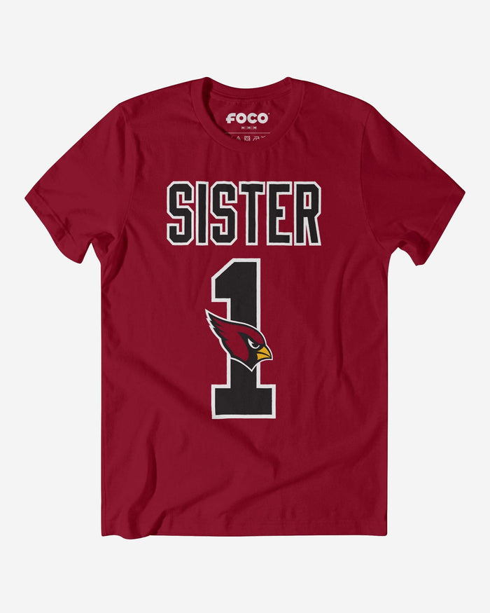 Arizona Cardinals Number 1 Sister T-Shirt FOCO S - FOCO.com