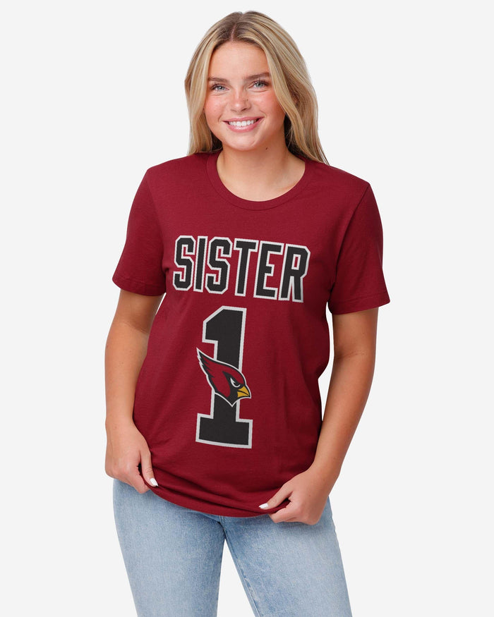 Arizona Cardinals Number 1 Sister T-Shirt FOCO - FOCO.com