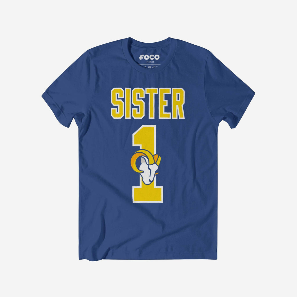 Los Angeles Rams Number 1 Sister T-Shirt FOCO S - FOCO.com