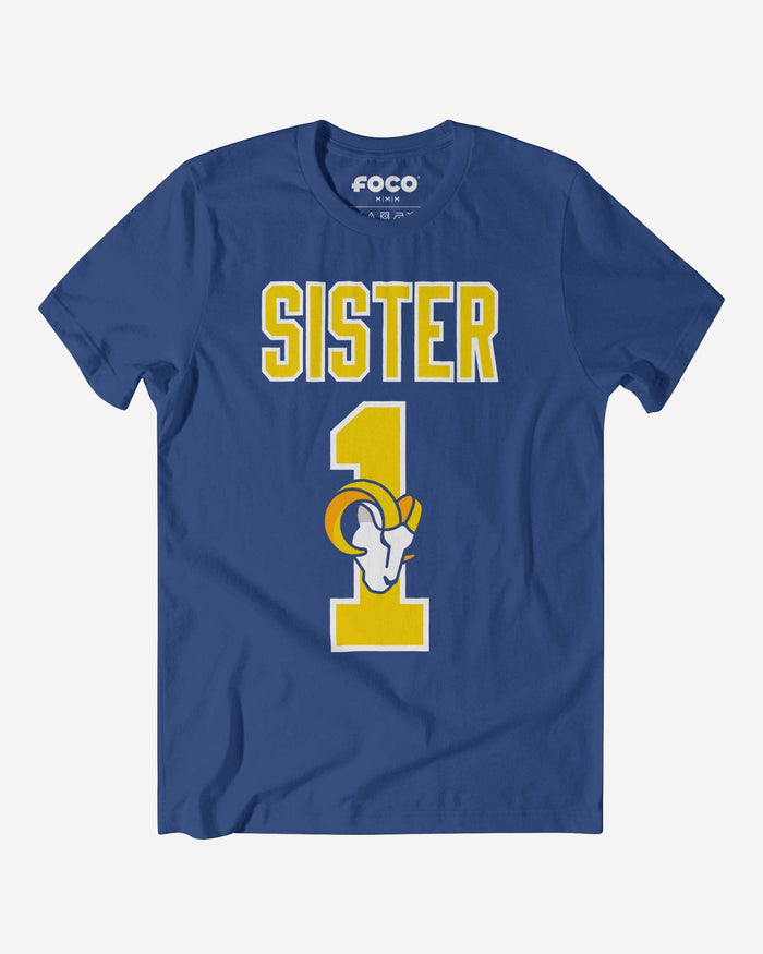 Los Angeles Rams Number 1 Sister T-Shirt FOCO S - FOCO.com