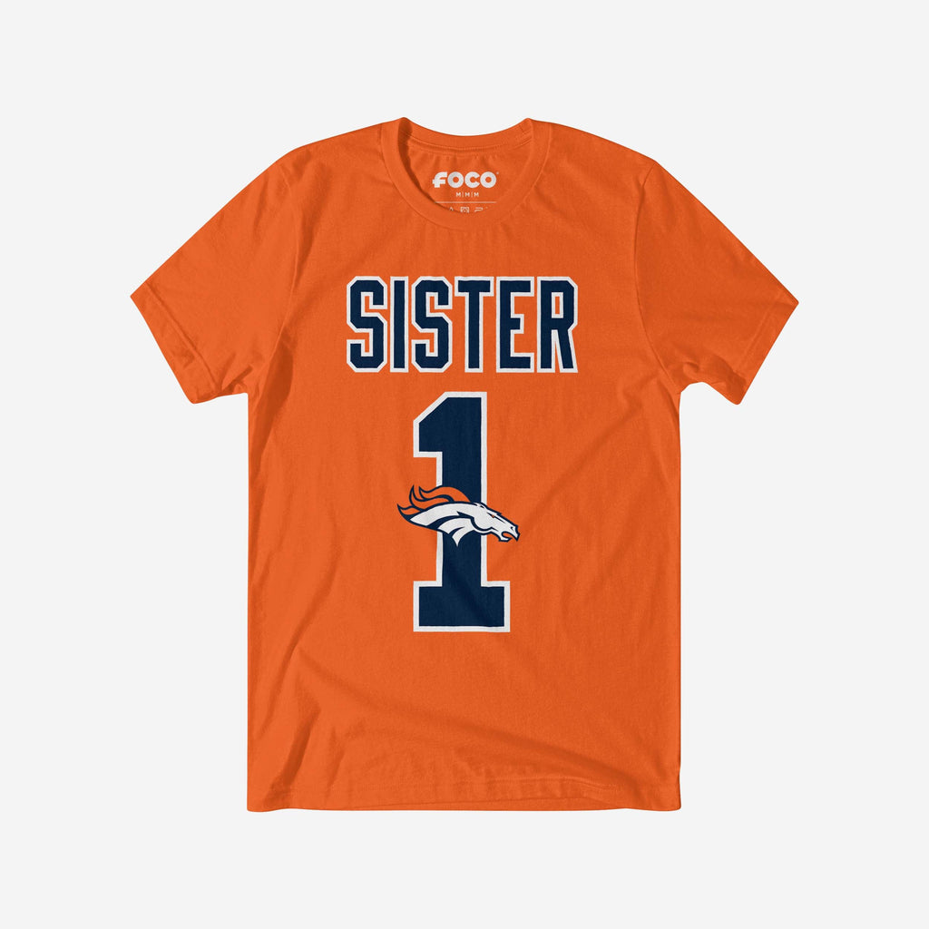 Denver Broncos Number 1 Sister T-Shirt FOCO S - FOCO.com