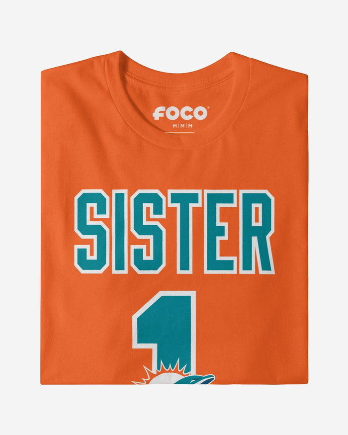 Miami Dolphins Number 1 Sister T-Shirt FOCO - FOCO.com