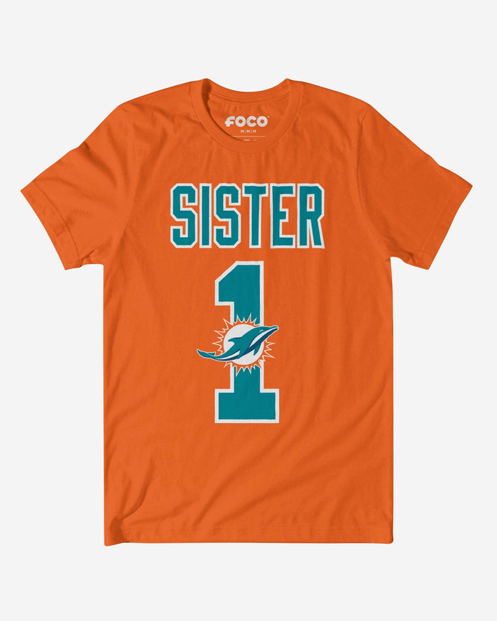 Miami Dolphins Number 1 Sister T-Shirt FOCO S - FOCO.com