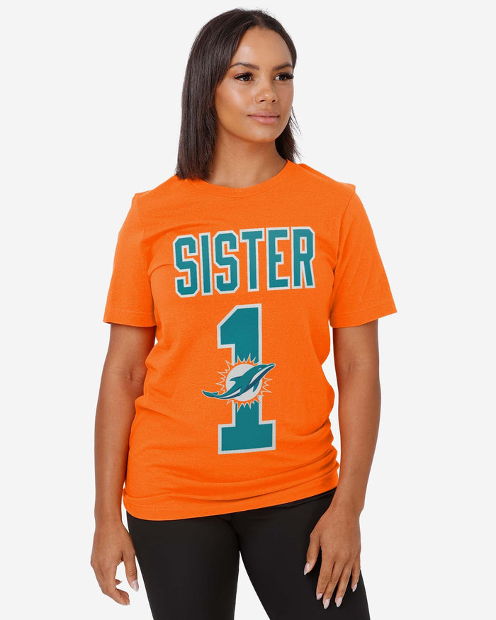 Miami Dolphins Number 1 Sister T-Shirt FOCO - FOCO.com