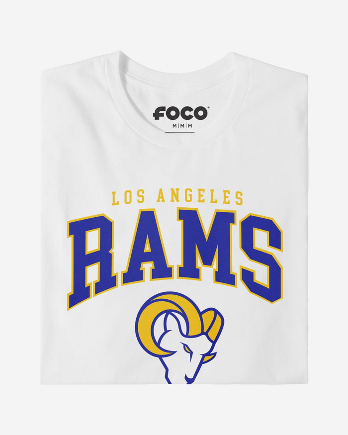 Los Angeles Rams Classic Arched Logo T-Shirt FOCO White S - FOCO.com
