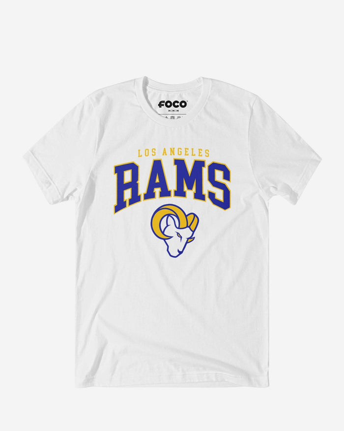 Los Angeles Rams Classic Arched Logo T-Shirt FOCO White S - FOCO.com