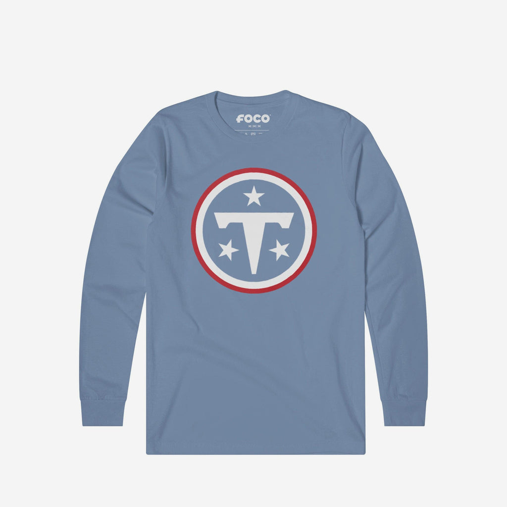 Tennessee Titans Primary Logo Long Sleeve T-Shirt FOCO Carolina Blue S - FOCO.com