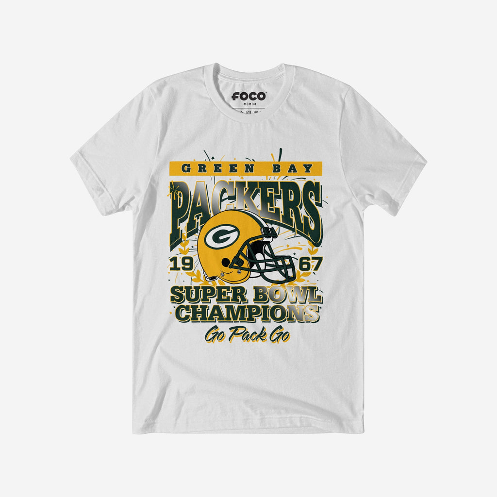 Green Bay Packers Super Bowl Commemorative T-Shirt FOCO S - FOCO.com