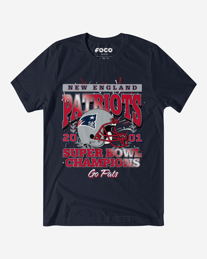 New England Patriots Super Bowl Commemorative T-Shirt FOCO S - FOCO.com