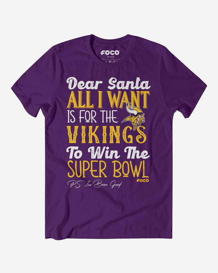 Minnesota Vikings All I Want T-Shirt FOCO S - FOCO.com