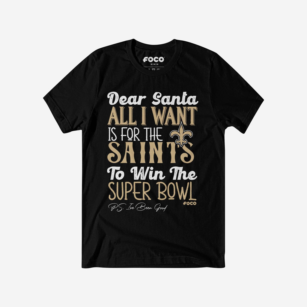 New Orleans Saints All I Want T-Shirt FOCO S - FOCO.com