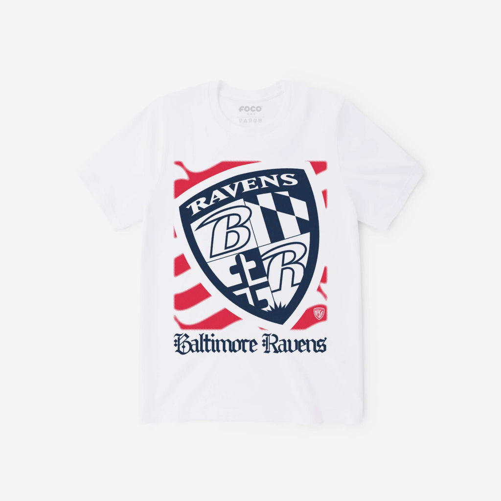 Baltimore Ravens American Heritage Wordmark T-Shirt FOCO S - FOCO.com