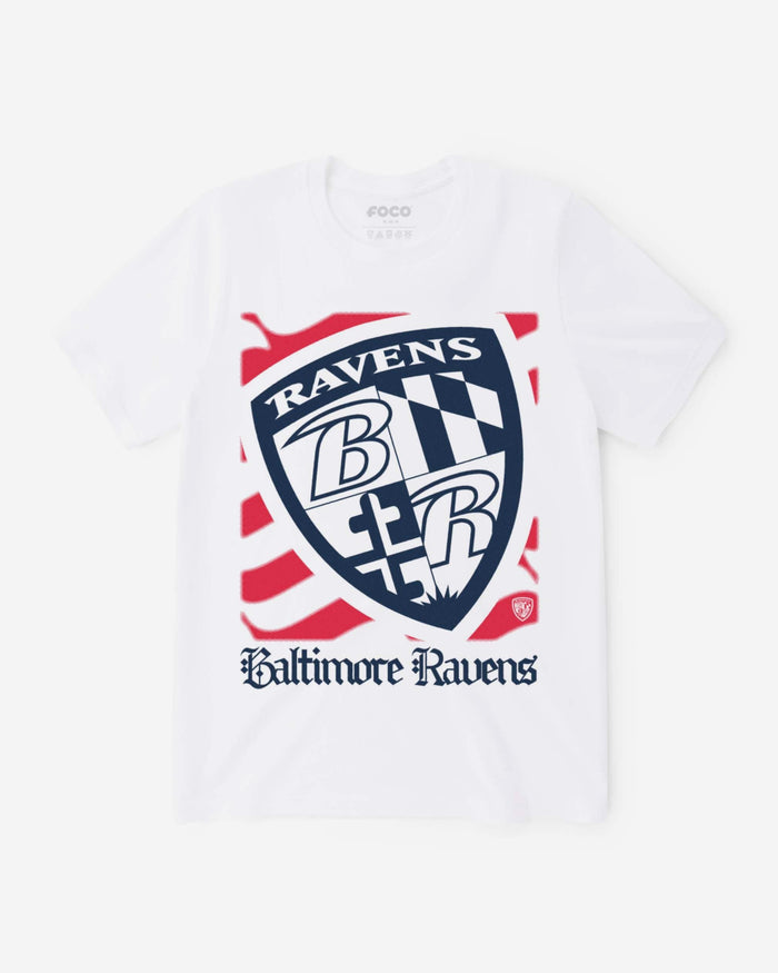 Baltimore Ravens American Heritage Wordmark T-Shirt FOCO S - FOCO.com