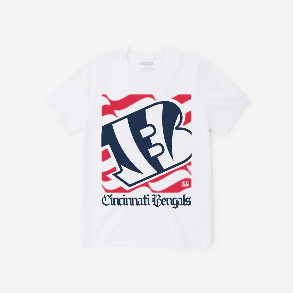 Cincinnati Bengals American Heritage Wordmark T-Shirt FOCO S - FOCO.com