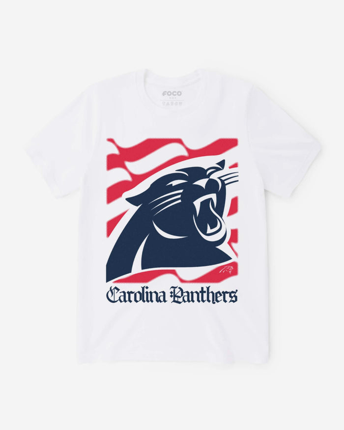Carolina Panthers American Heritage Wordmark T-Shirt FOCO S - FOCO.com