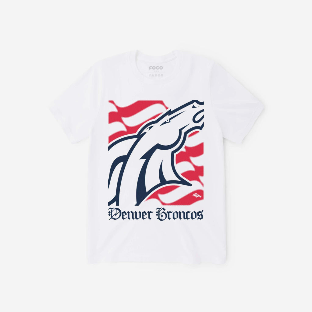Denver Broncos American Heritage Wordmark T-Shirt FOCO S - FOCO.com