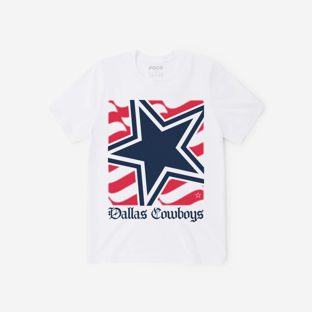 Dallas Cowboys American Heritage Wordmark T-Shirt FOCO S - FOCO.com