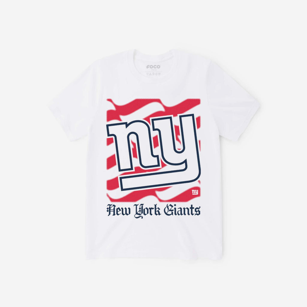 New York Giants American Heritage Wordmark T-Shirt FOCO S - FOCO.com