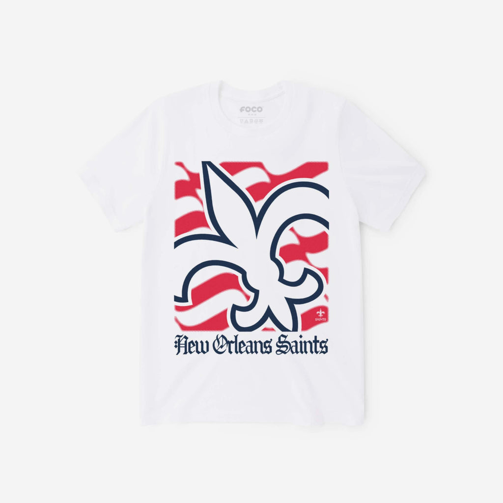 New Orleans Saints American Heritage Wordmark T-Shirt FOCO S - FOCO.com
