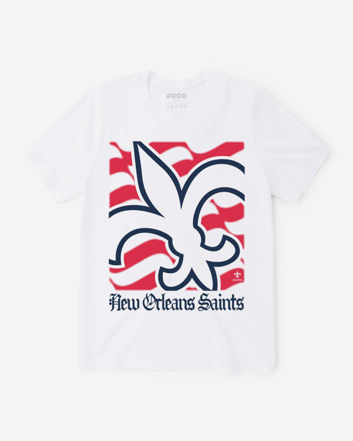 New Orleans Saints American Heritage Wordmark T-Shirt FOCO S - FOCO.com