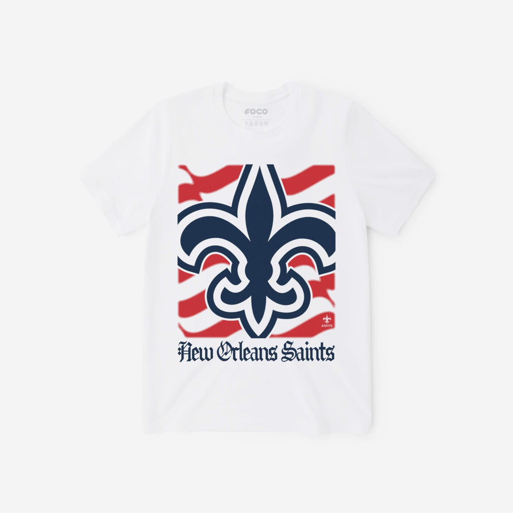 New Orleans Saints American Heritage Wordmark T-Shirt FOCO S - FOCO.com