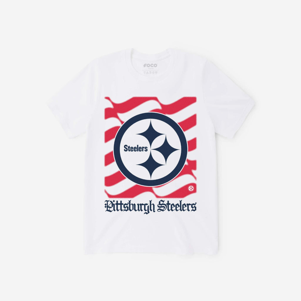 Pittsburgh Steelers American Heritage Wordmark T-Shirt FOCO S - FOCO.com