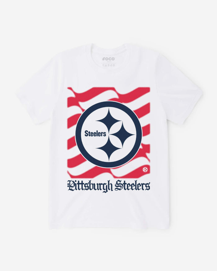 Pittsburgh Steelers American Heritage Wordmark T-Shirt FOCO S - FOCO.com