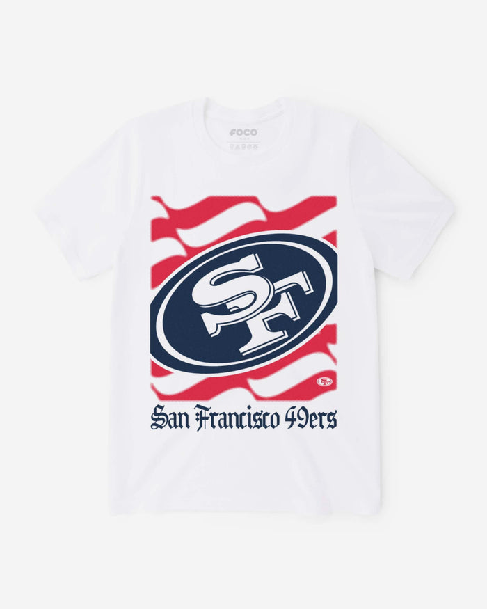 San Francisco 49ers American Heritage Wordmark T-Shirt FOCO S - FOCO.com
