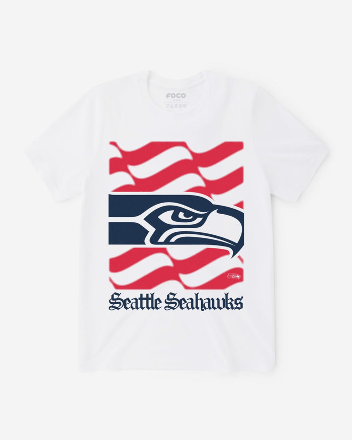 Seattle Seahawks American Heritage Wordmark T-Shirt FOCO S - FOCO.com