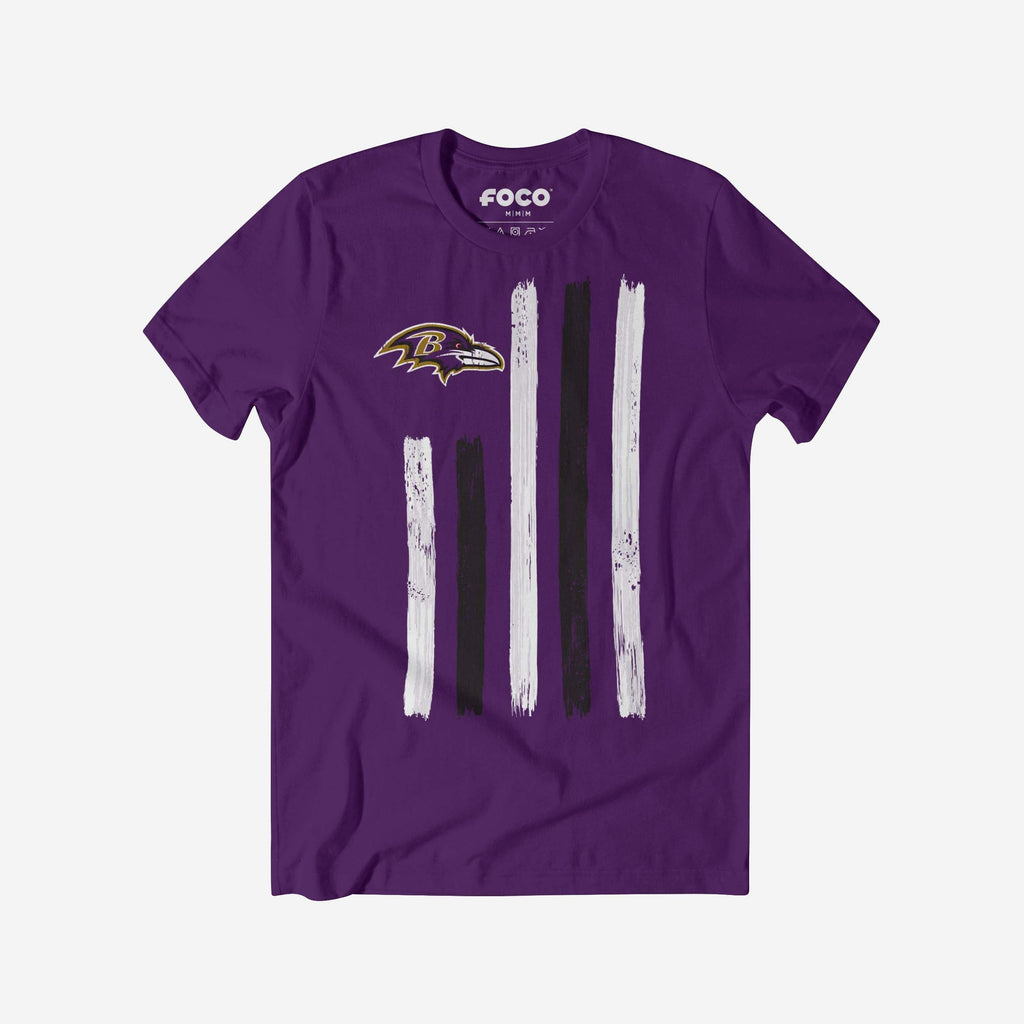 Baltimore Ravens Brushstroke Flag T-Shirt FOCO S - FOCO.com