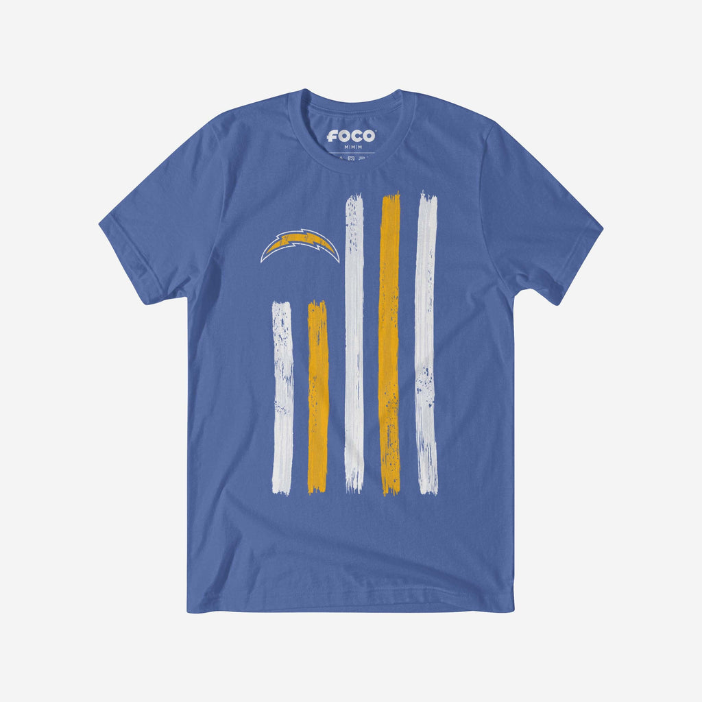 Los Angeles Chargers Brushstroke Flag T-Shirt FOCO S - FOCO.com