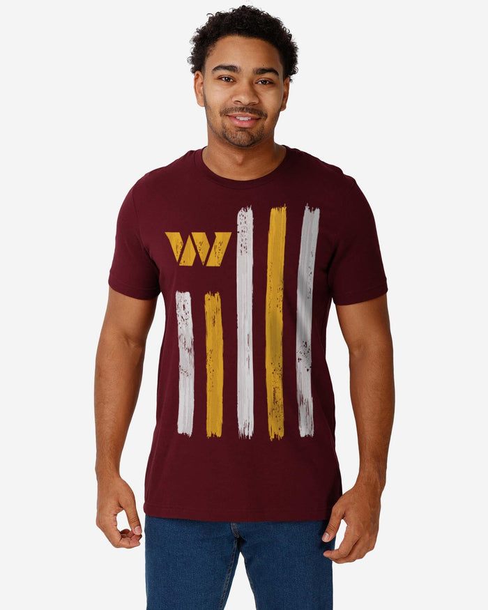 Washington Commanders Brushstroke Flag T-Shirt FOCO - FOCO.com