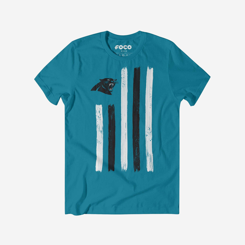 Carolina Panthers Brushstroke Flag T-Shirt FOCO S - FOCO.com