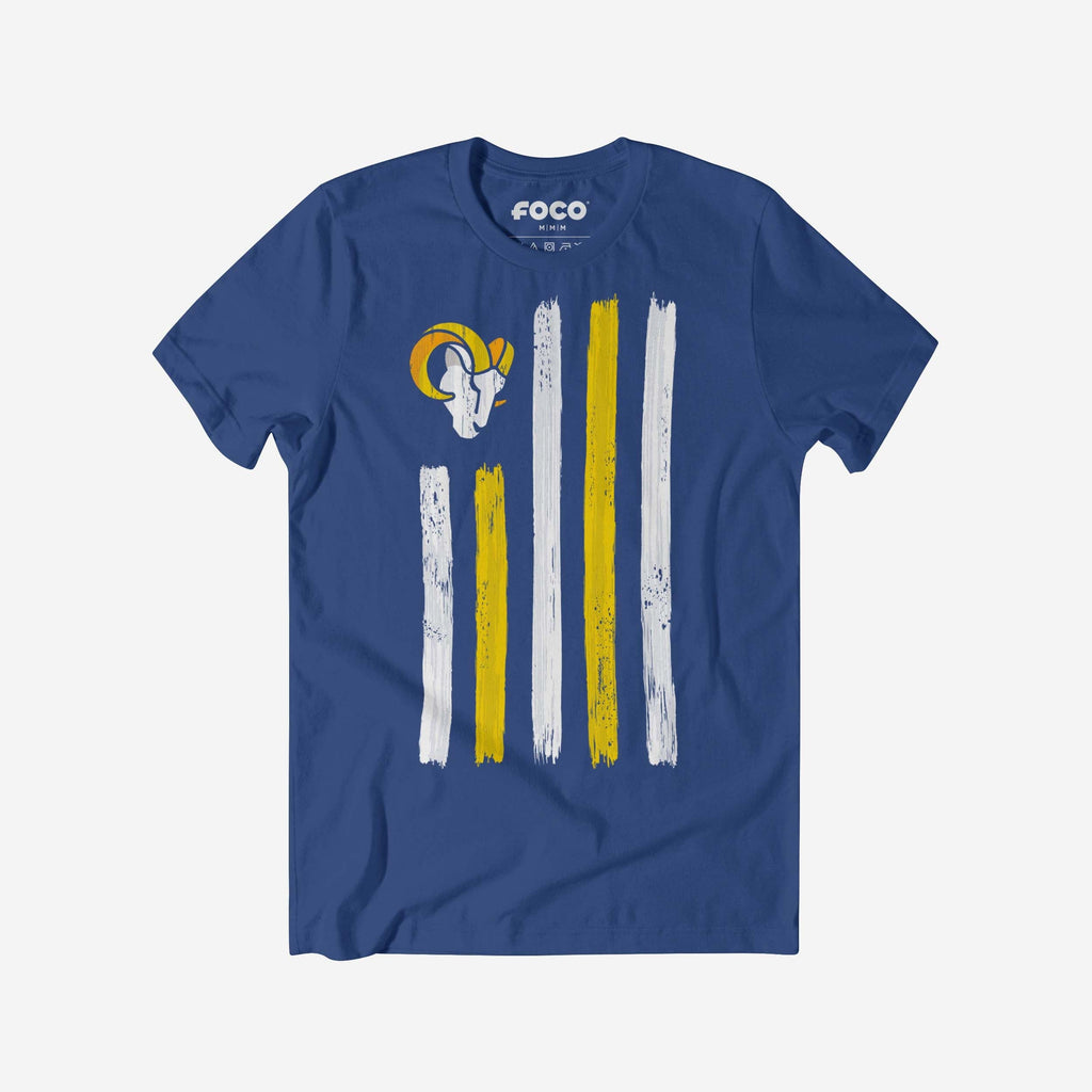 Los Angeles Rams Brushstroke Flag T-Shirt FOCO S - FOCO.com
