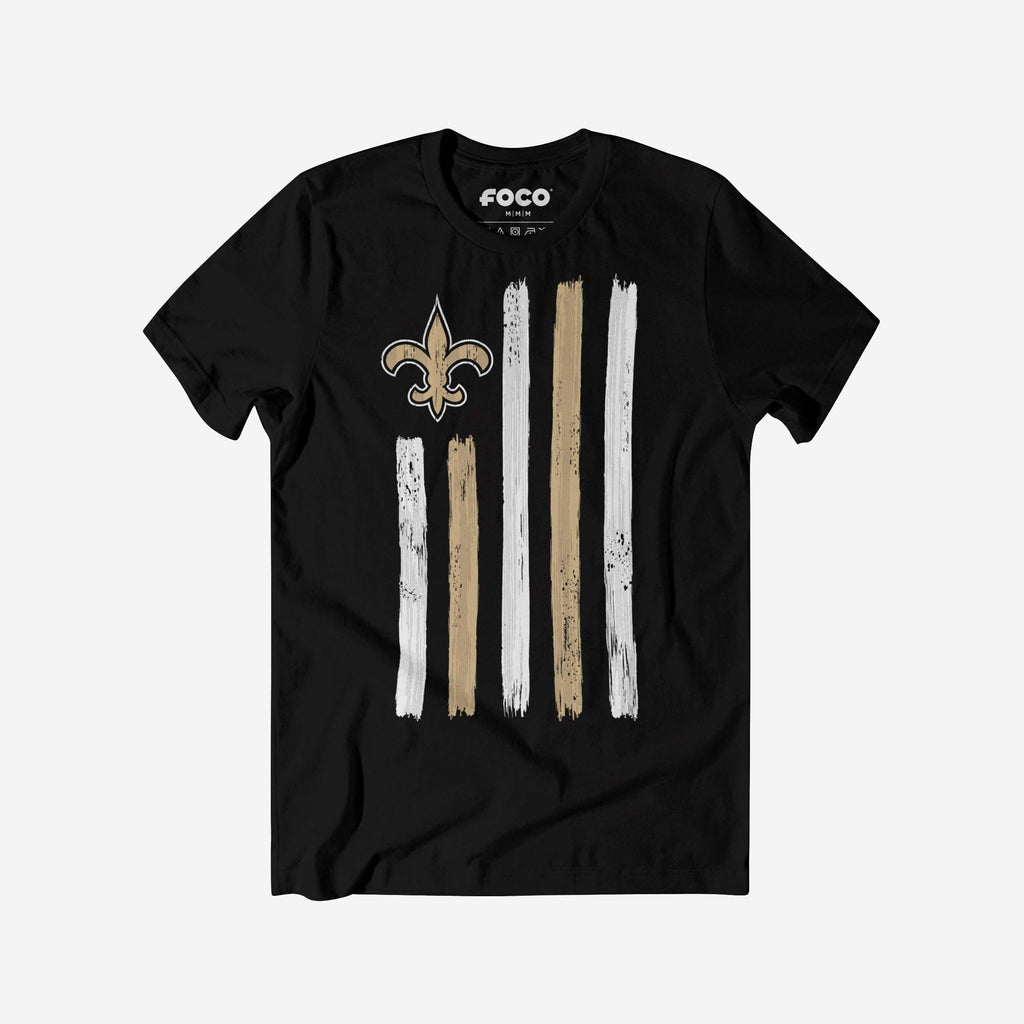 New Orleans Saints Brushstroke Flag T-Shirt FOCO S - FOCO.com