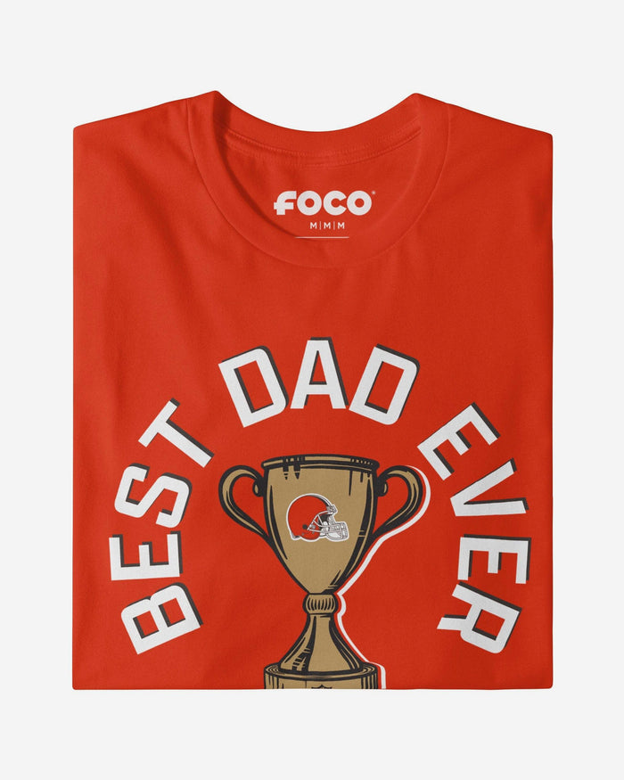 Cleveland Browns Best Dad Ever Trophy T-Shirt FOCO S - FOCO.com