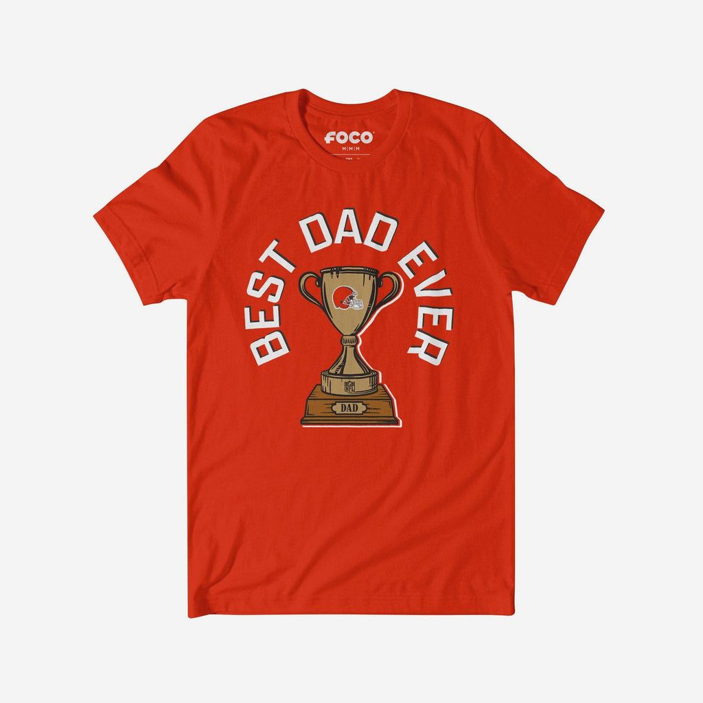 Cleveland Browns Best Dad Ever Trophy T-Shirt FOCO S - FOCO.com