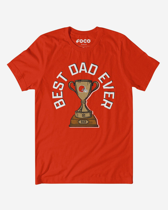 Cleveland Browns Best Dad Ever Trophy T-Shirt FOCO S - FOCO.com
