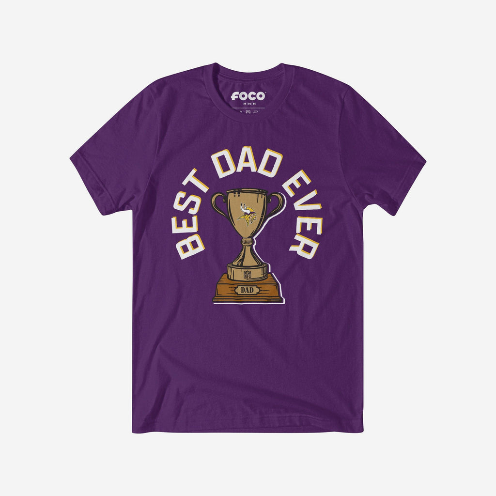 Minnesota Vikings Best Dad Ever Trophy T-Shirt FOCO S - FOCO.com