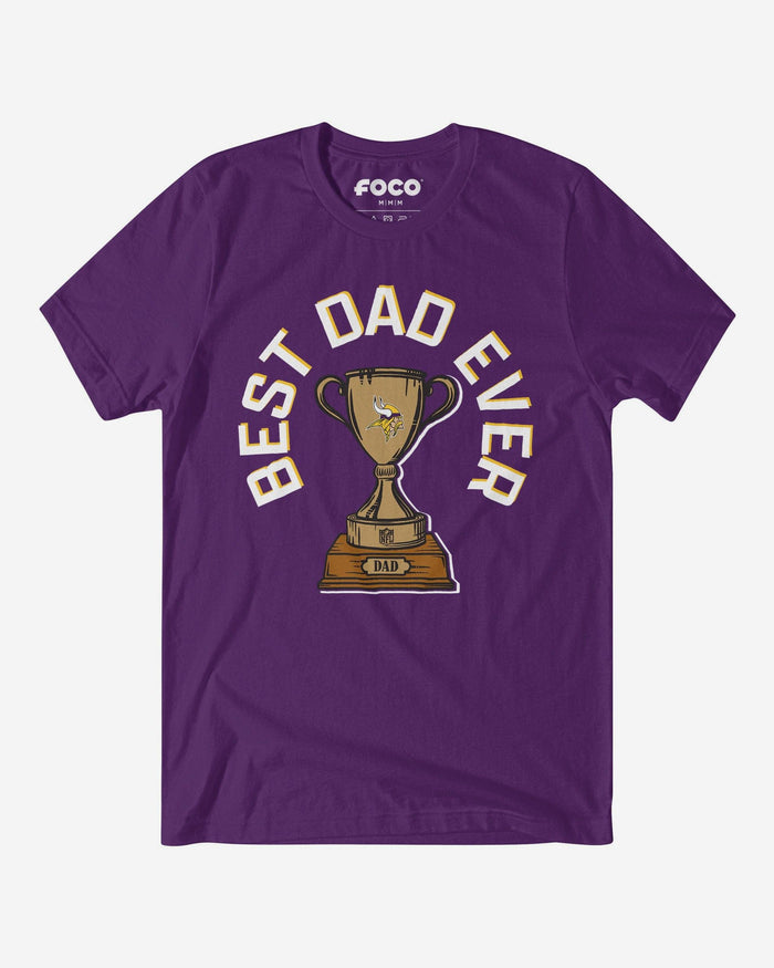 Minnesota Vikings Best Dad Ever Trophy T-Shirt FOCO S - FOCO.com