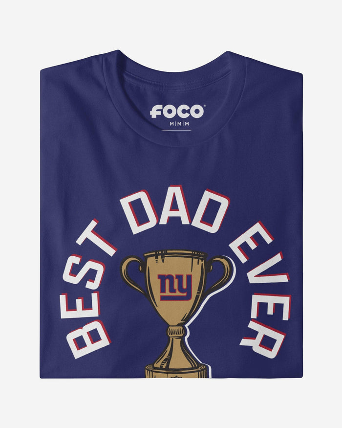 New York Giants Best Dad Ever Trophy T-Shirt FOCO S - FOCO.com