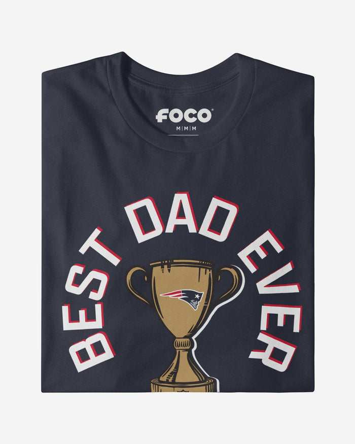 New England Patriots Best Dad Ever Trophy T-Shirt FOCO S - FOCO.com