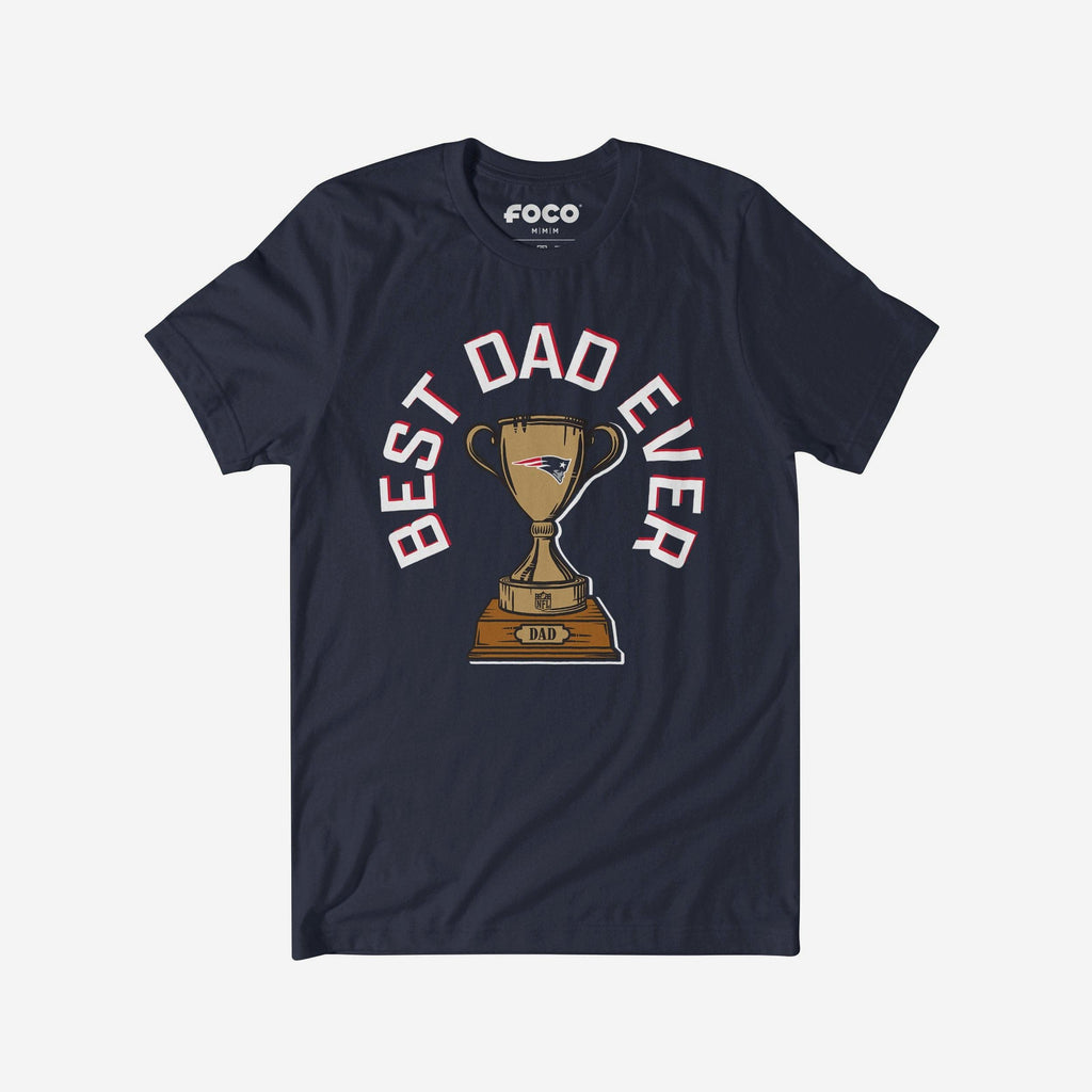 New England Patriots Best Dad Ever Trophy T-Shirt FOCO S - FOCO.com